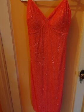 Siena sparkling tangerine maxi dress